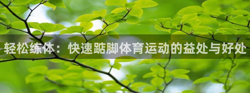 劲球体育免费观看高清视频：轻松练体：快速踮脚体育运动的益处与好处